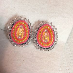 Authentic Native American beaded earrings one of a kind